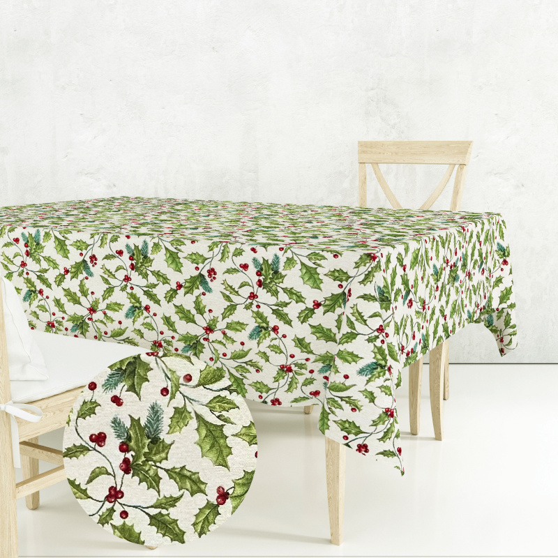 Ervi Gobelínový ubrus na stůl čtvercový - Cesmínový sen