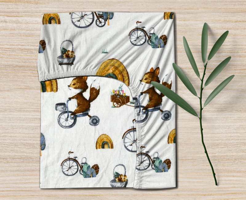 Ervi FLANELOVÉ napínací prostěradlo - liška