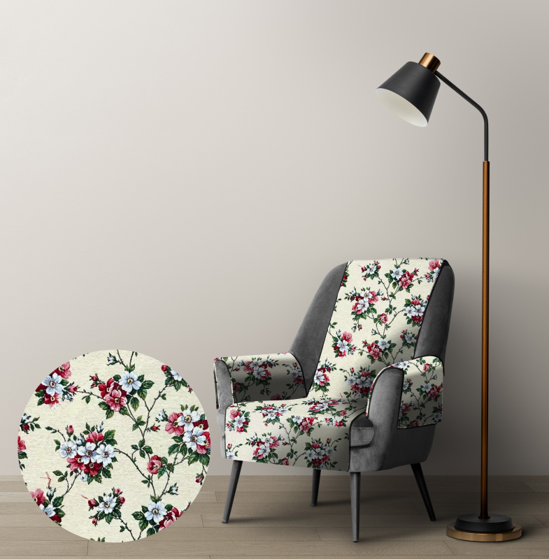 Ervi Gobelinový přehoz na křeslo - Květinová poezie