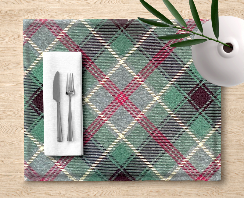 Ervi Gobelínové prostírání na stůl - Tradiční zelený tartan
