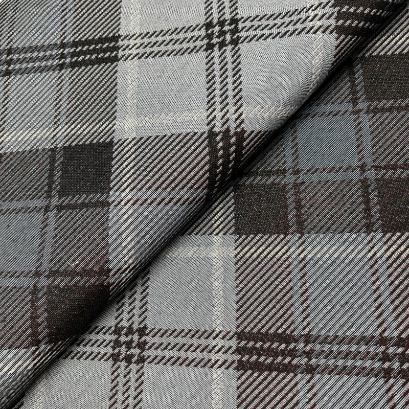 280cm Dekorační/potahová Gobelínová látka šířka - Tradiční šedý tartan