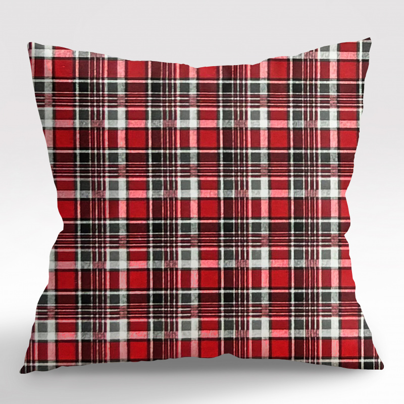 Ervi povlak na polštář FLANELOVÝ - červeno-černe karo