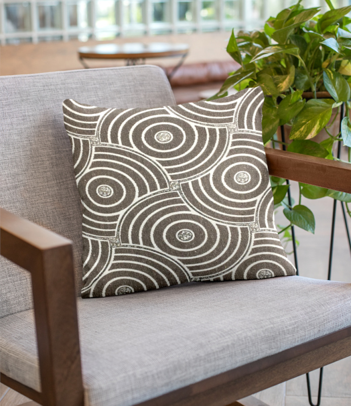 Ervi povlak na polštář gobelínový Cin 199 -  bílá káva