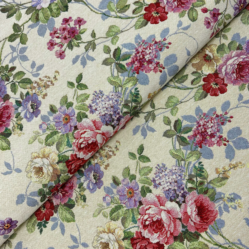 Ervi Gobelinový běhoun na stůl - Letní rozkvet na krémovém