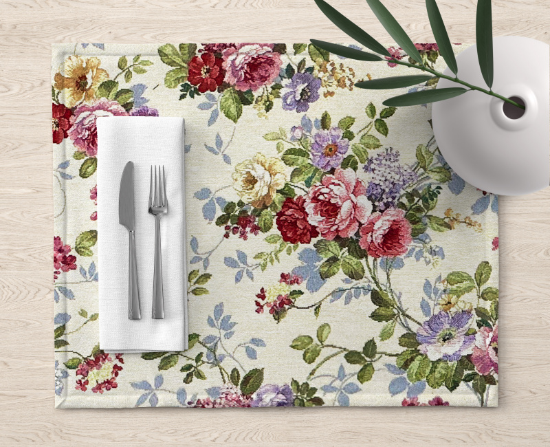Ervi Gobelínové prostírání na stůl - Letní rozkvet na krémovém