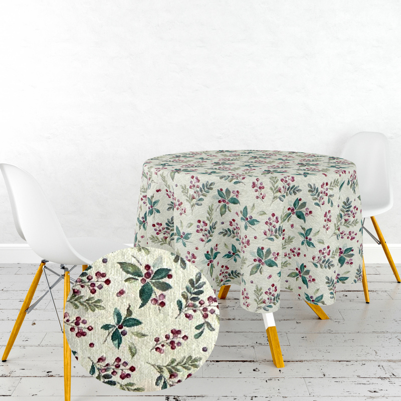 Ervi Gobelínový ubrus na stůl kulatý - Vůně lesa