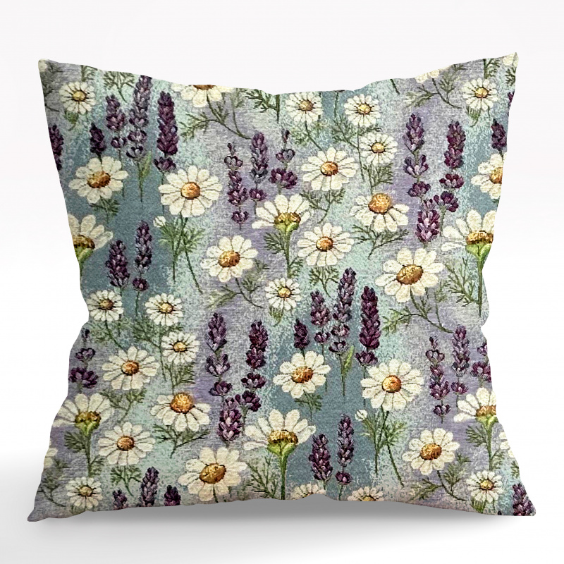 Ervi povlak na polštář Gobelínový - Kouzlo levandule a heřmánku