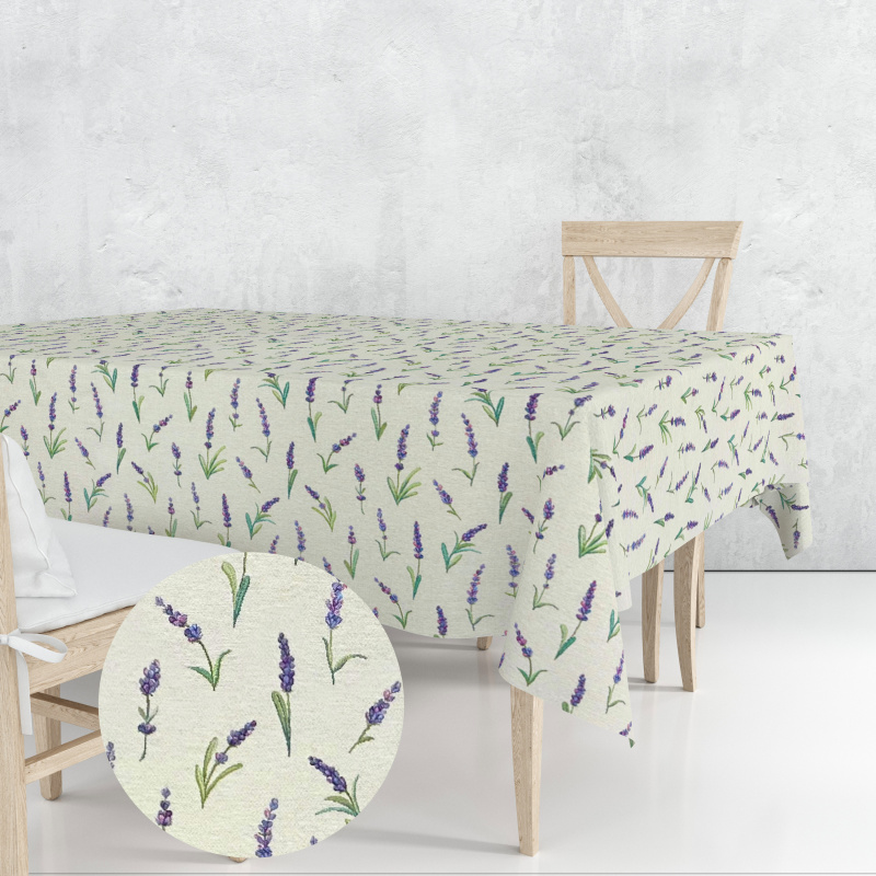 Ervi Gobelínový ubrus na stůl obdélníkový - Levandulová elegance