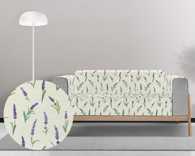 Ervi Gobelínový  přehoz na sedačku/postel - Levandulová elegance
