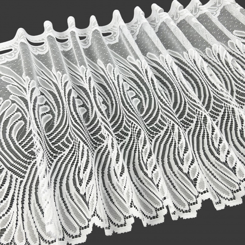 Vitrážová žakárová záclona 4648 - výška 40,60,90 cm , metráž