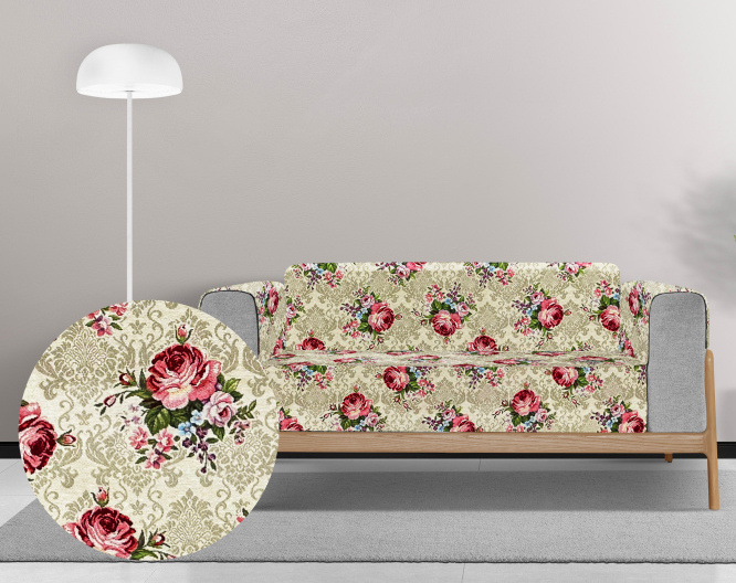 Ervi Gobelínový  přehoz na sedačku/postel - Květinová symfonie