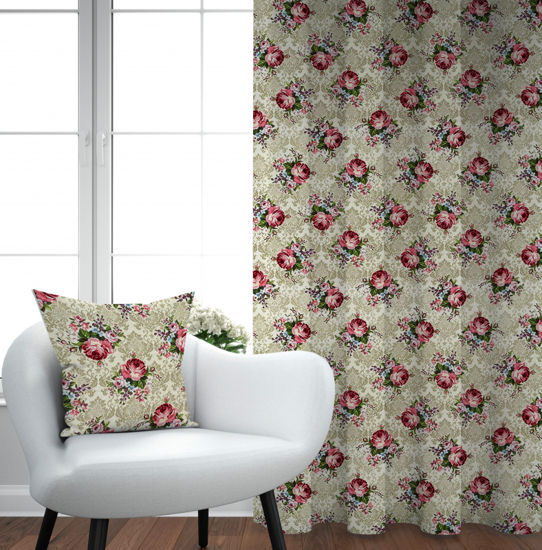 Ervi Gobelínový zatemňovací termo závěs - Květinová symfonie