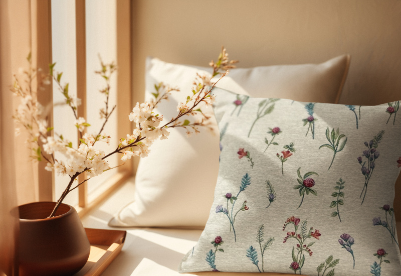 Ervi povlak na polštář Gobelínový - Květiny na loukách