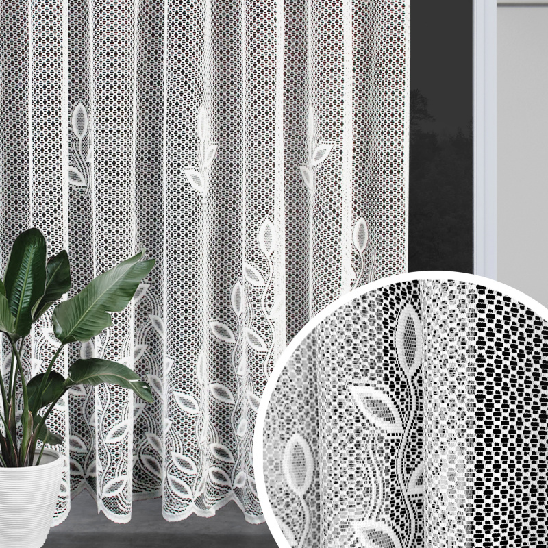 Ervi žakárová záclona bílá 3721, metráž