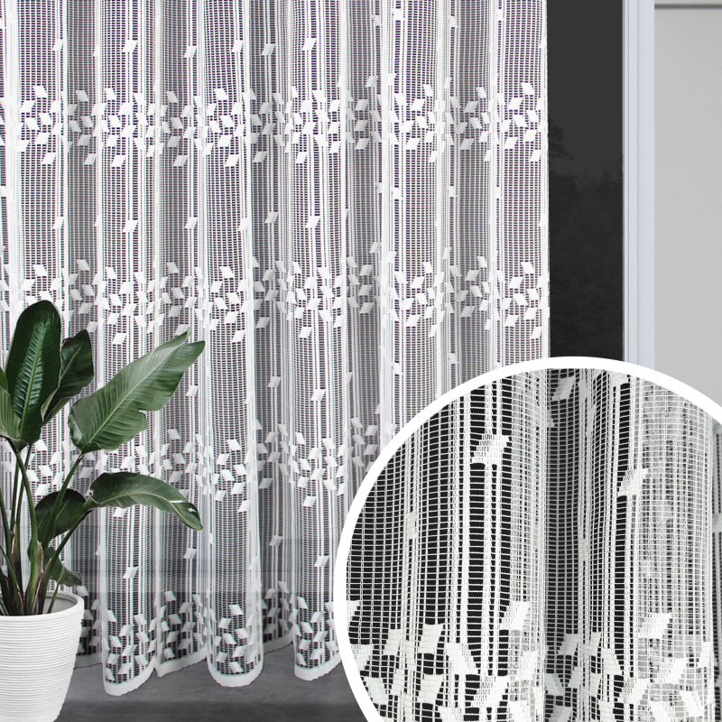 Ervi žakárová záclona bílá 560, metráž