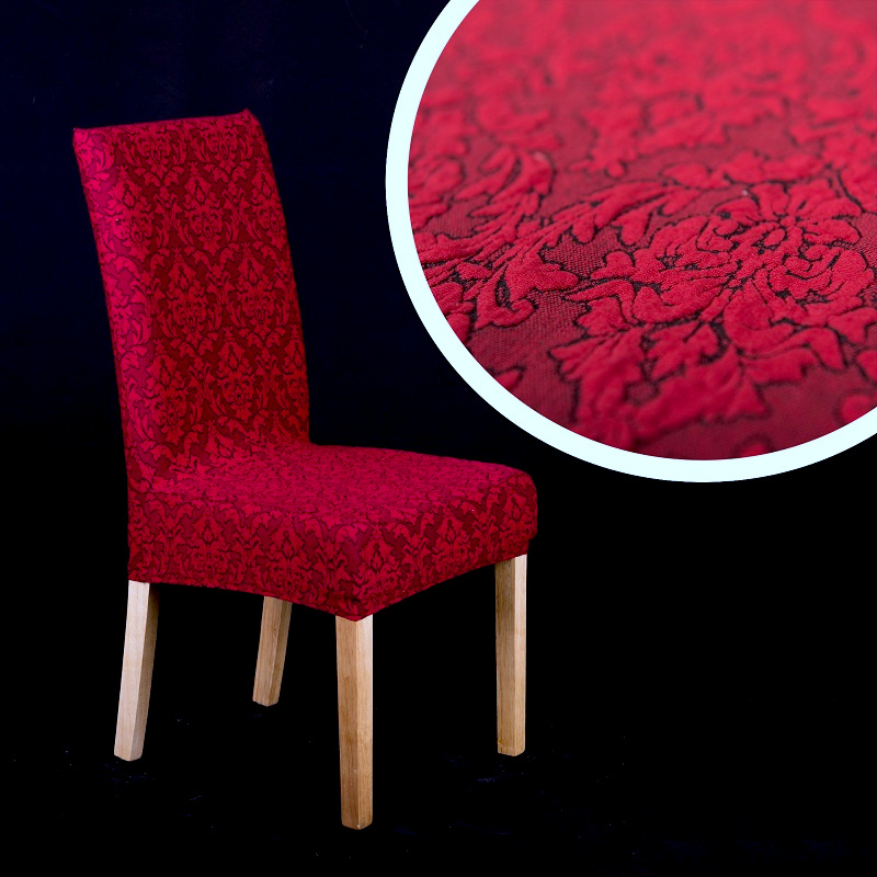 Napínací potah na židli s opěradlem Baroko - bordo