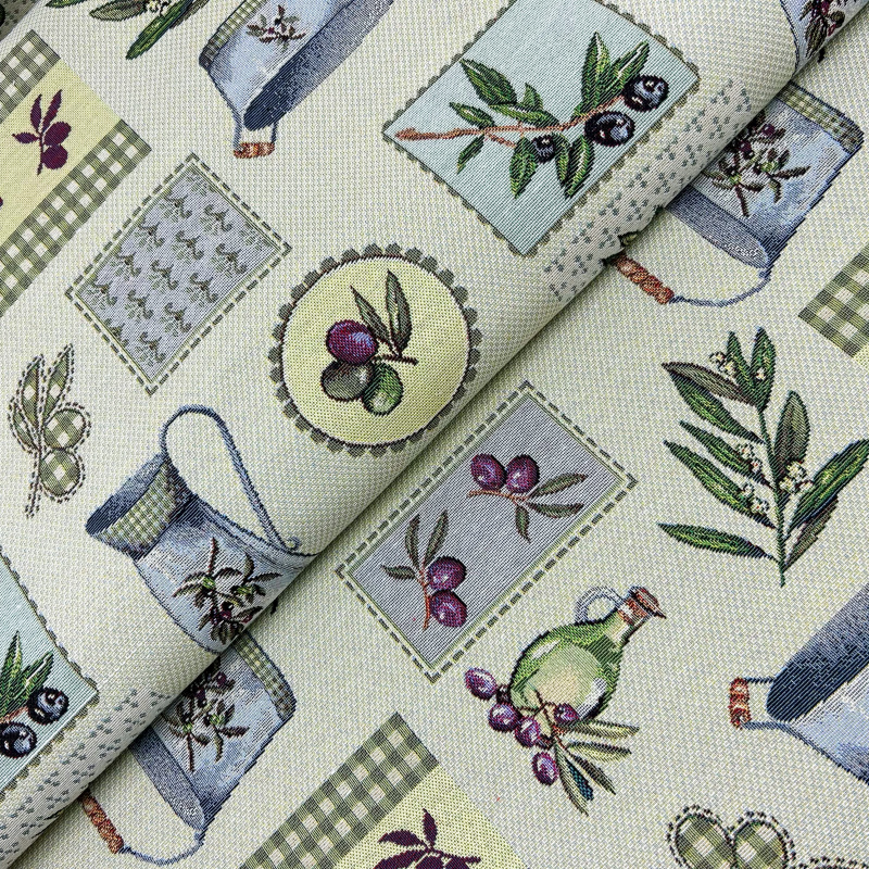 280cm Dekorační/potahová Gobelínová látka šířka - Provensálská olivka zelené