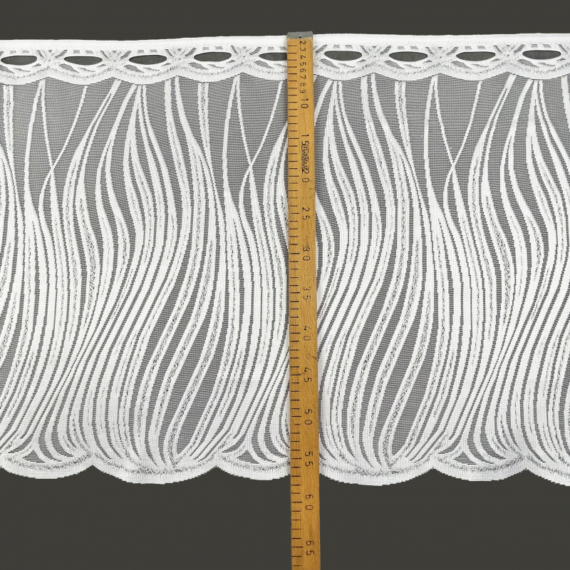 Vitrážová žakárová záclona 7505 - výška 40,60,90 cm , metráž