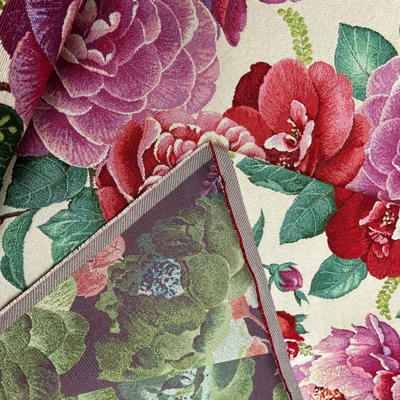 Ervi Gobelínový ubrus na stůl obdélníkový - Květinová symfonie na modrém - kopie