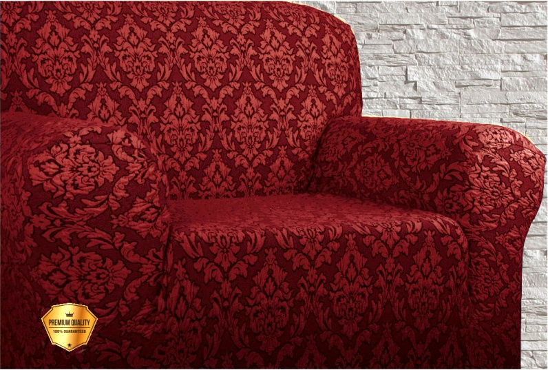 Napínací potah na křeslo Baroko- bordo