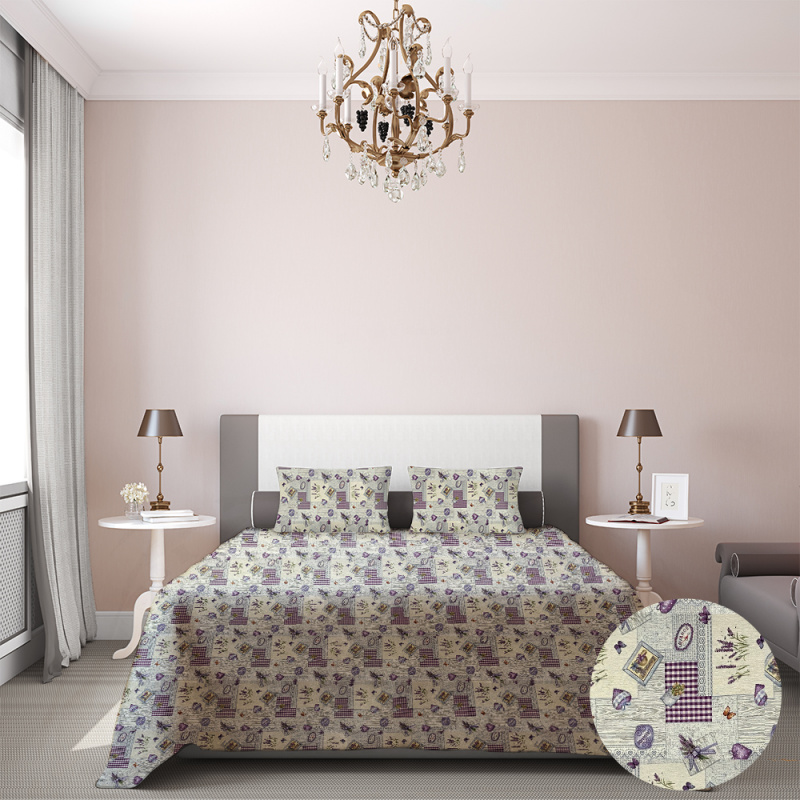 Ervi Gobelínový přehoz na postel jednolůžko/dvoulůžko - Provensálský sen