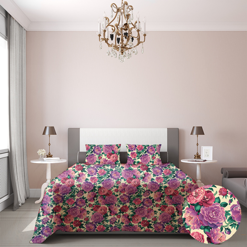 Ervi Gobelínový přehoz na postel jednolůžko/dvoulůžko -  Magie růží