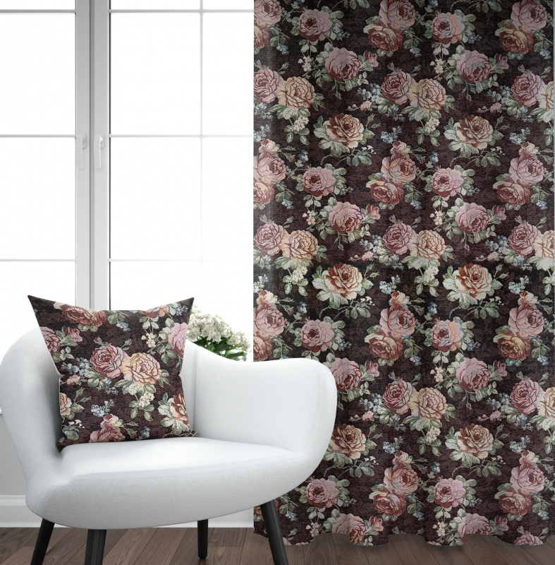 Ervi gobelínový termo závěs - Gold černý