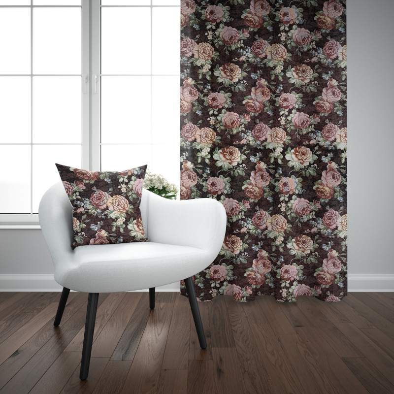 Ervi gobelínový termo závěs - Gold černý