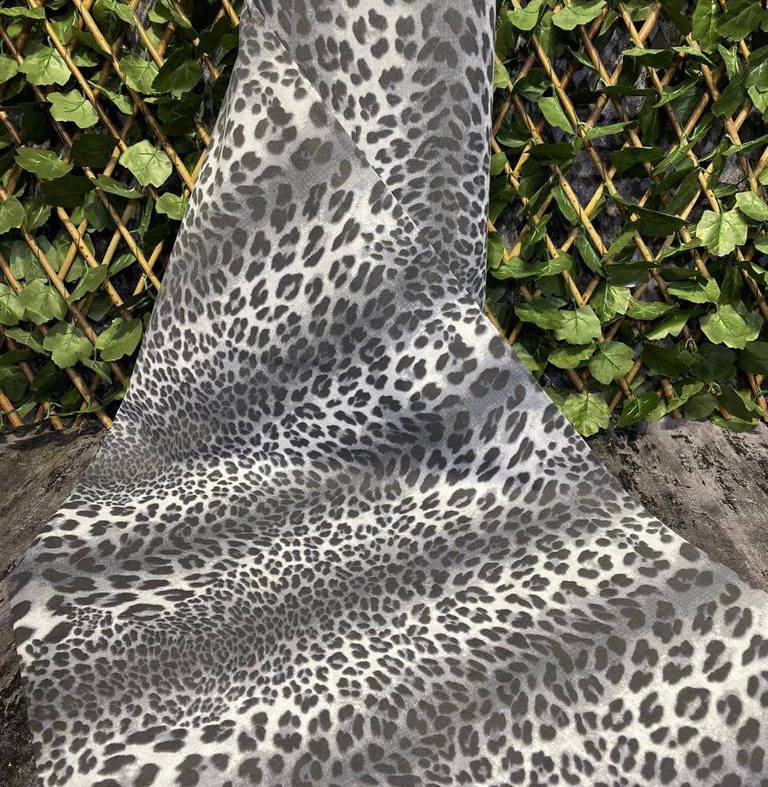 Ervi Bavlněné povlečení oboustranné - Leopard šedý/světle šedé