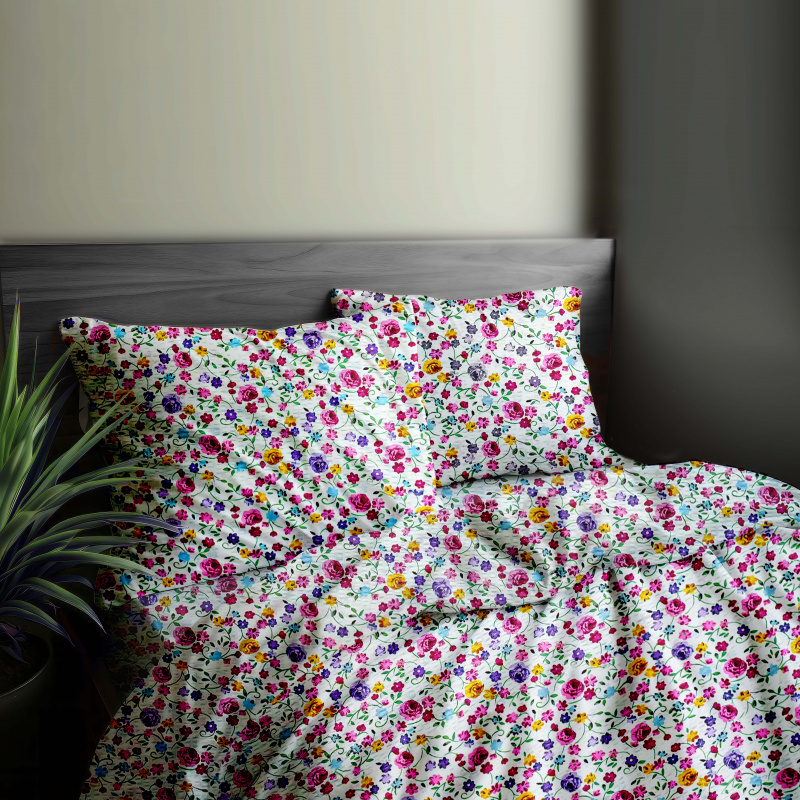 Ervi bavlněné KREPOVÉ povlečení - Květinový ráj