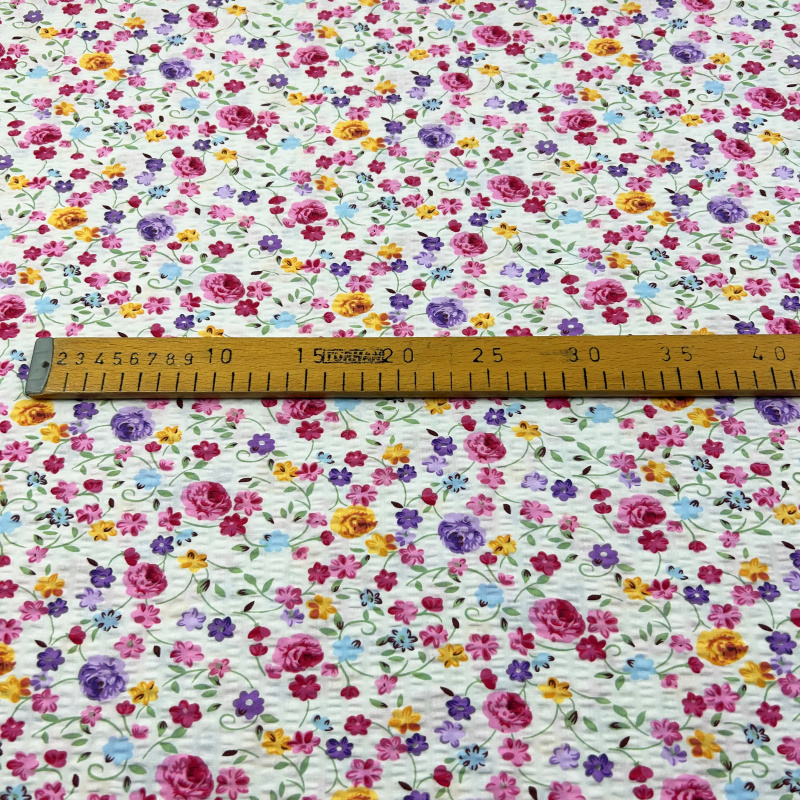 Ervi bavlna - Krep š.240 cm - Květinový ráj č.26685-1, metráž