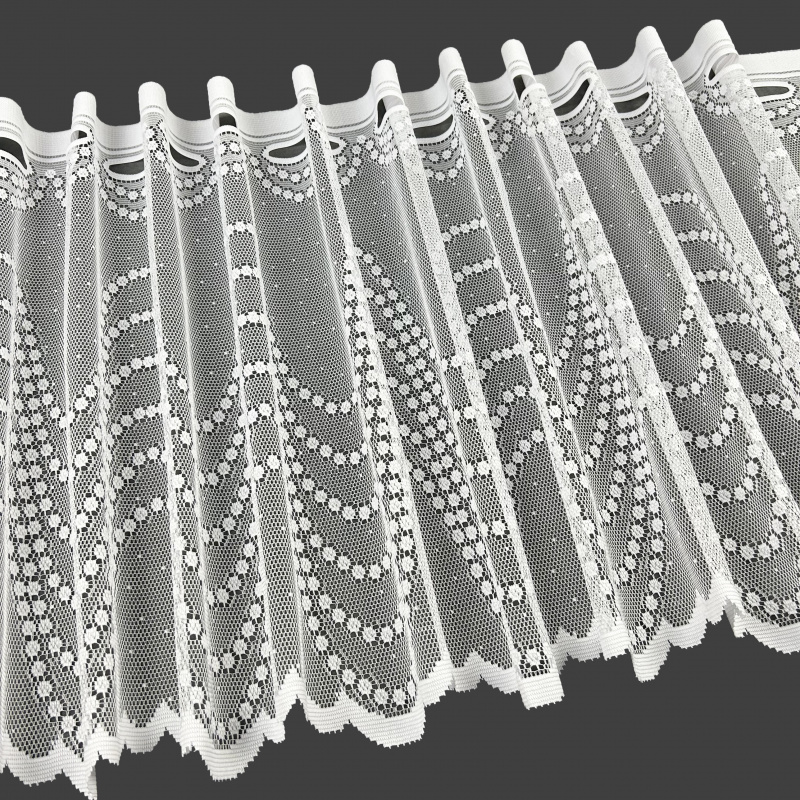 Vitrážová žakárová záclona 4314 - výška 40,60,90 cm , metráž