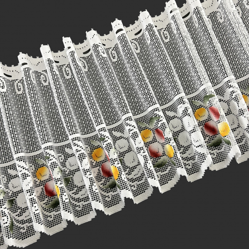Vitrážová žakárová záclona 6020 - výška 40 cm , metráž
