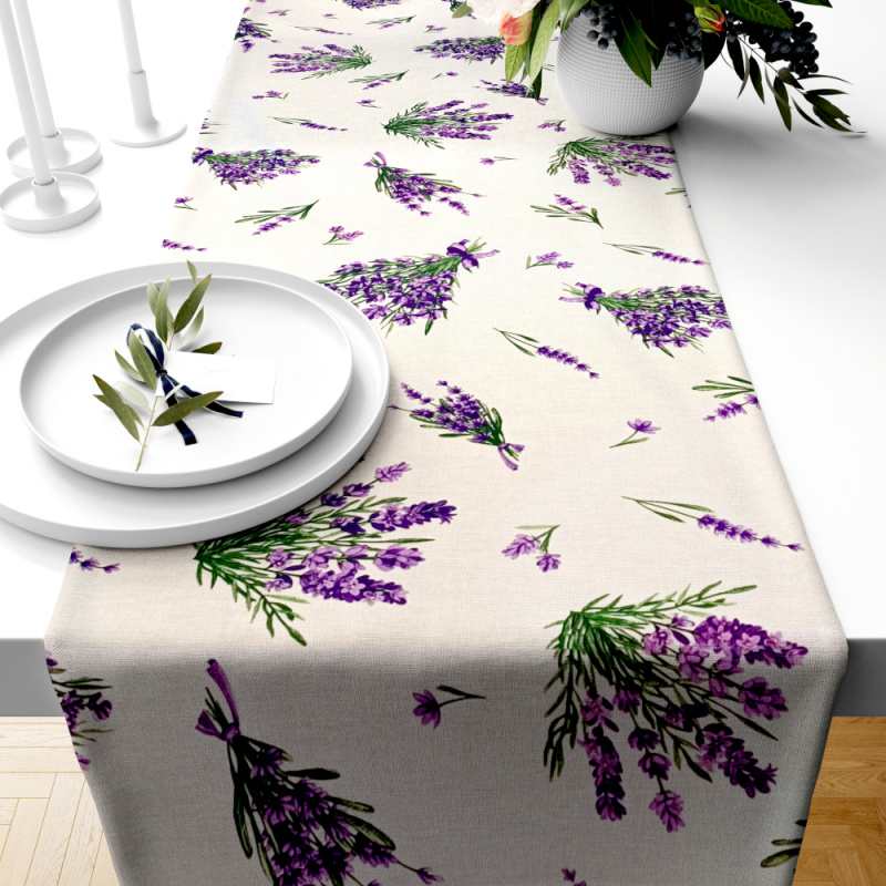 #Ervi bavlněný běhoun na stůl - levandule č.25197-1  45 x 160 cm