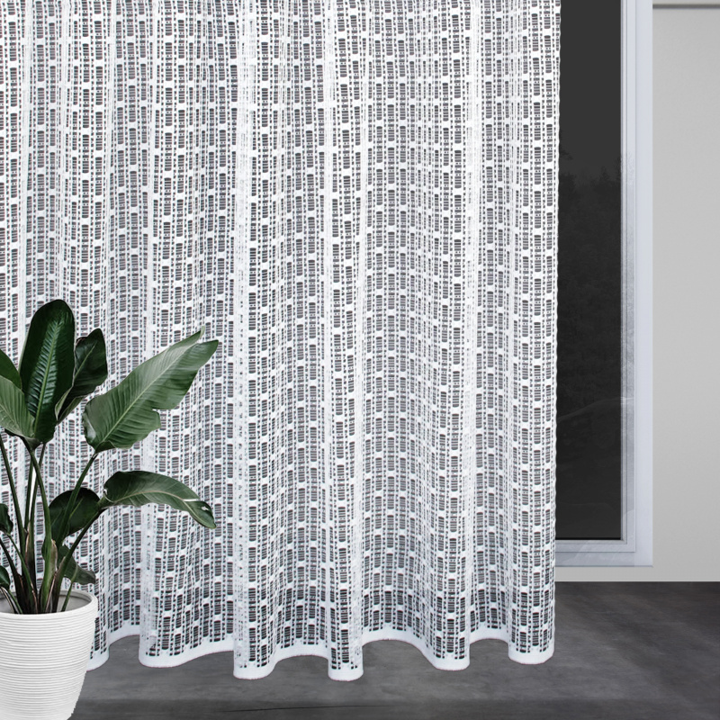 Ervi ﻿žakárová záclona bílá 143, metráž