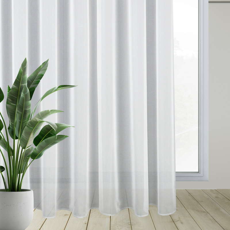 Záclona bílá voálová 0101