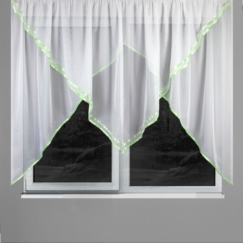 Ervi kusová hotová Voálová záclona - zelená