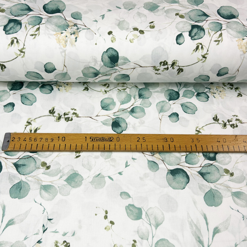 Ervi Bavlněná látka/plátno š.240cm - Eukalyptový dotek - 27606-1, metráž