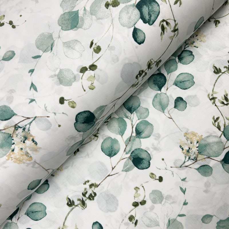 Ervi Bavlněné napínací prostěradlo - Eukalyptový dotek