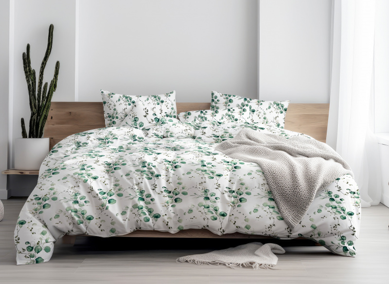 Ervi Bavlněné povlečení - Eukalyptový dotek