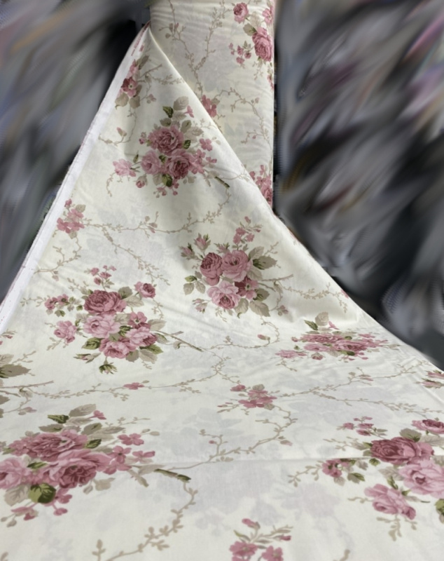 Ervi Bavlněné povlečení oboustranné - Růžové růže/růžové