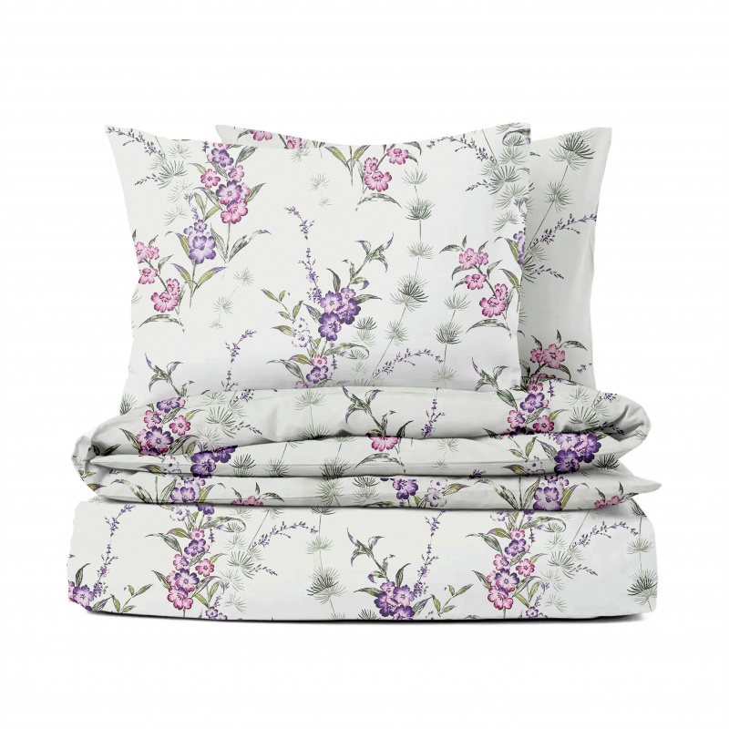 Ervi Bavlněné povlečení - Pohádková louka fialová