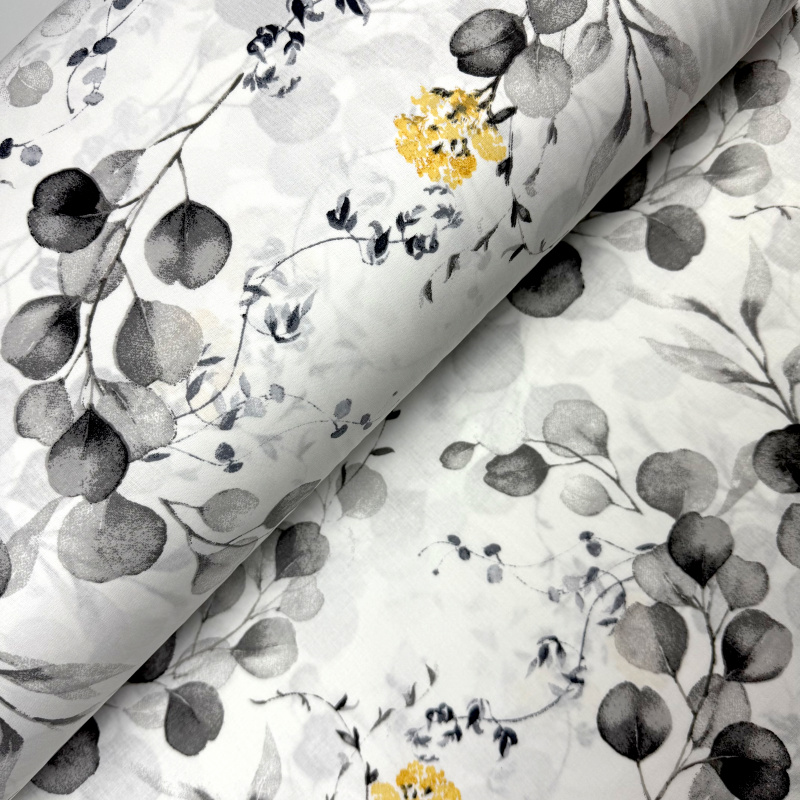 Ervi Bavlněný závěs - Eukalyptový dotek šedý