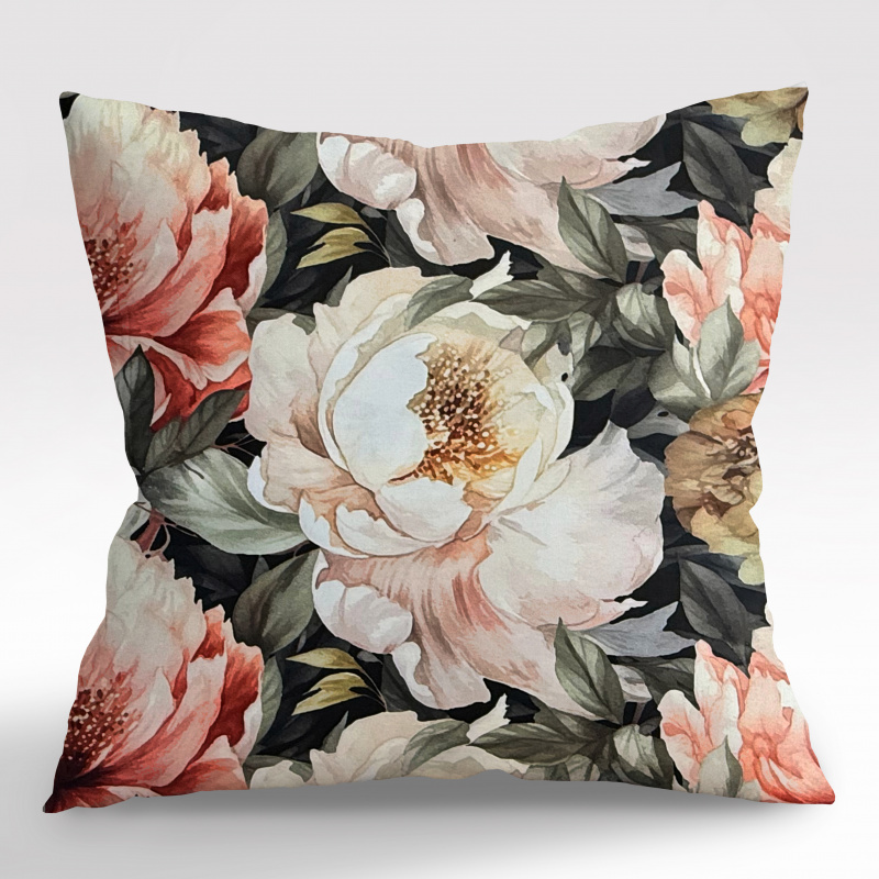 Ervi povlak na polštář dekorační Royal Lux - Pivoňkové kouzlo