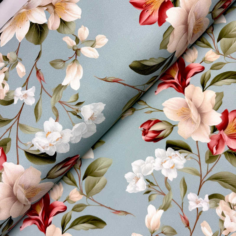 Ervi Teflonová látka Royal Lux š.180 cm - Jarní rozkvět, metráž