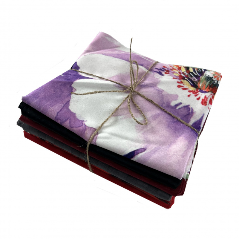 1 kg Zbytková metráž látek bavlna saten - mix vzorů a barev