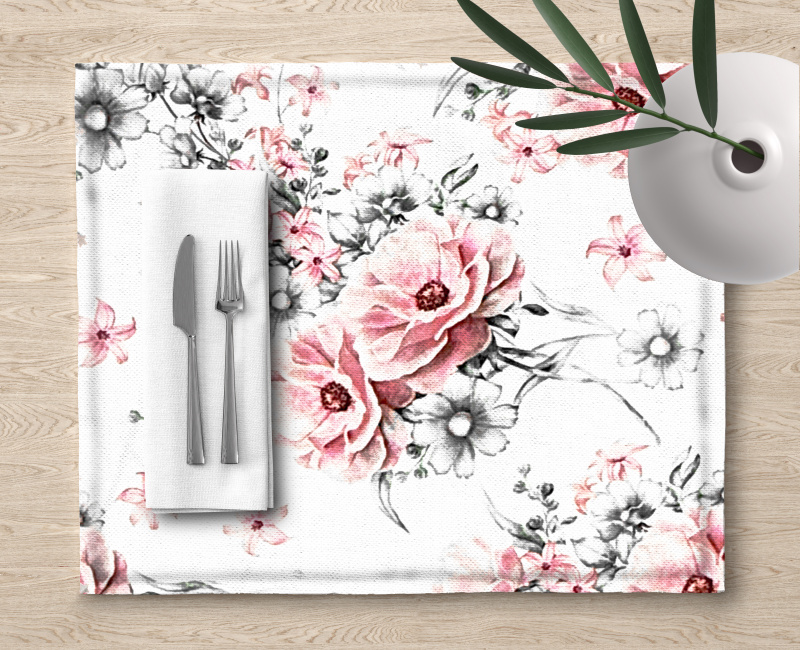Ervi Teflonové prostírání na stůl Royal Lux -  Růžová nostalgie
