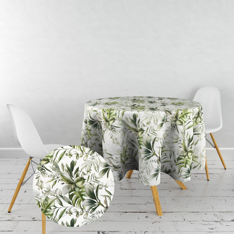 Ervi Teflonový ubrus na stůl kulatý Royal Lux - Tropická harmonie