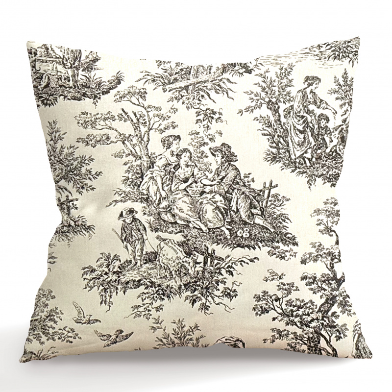 Ervi povlak na polštář Bavlněný - Toile de Jouy