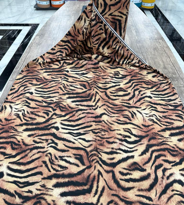 Ervi Bavlněná Satenová látka/plátno š.240cm Elegance Tygří - 17812528, metráž